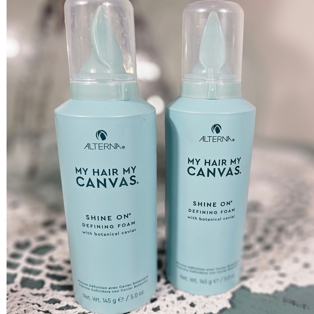 Alterna My Hair My Canvas Shine On Defining Foam 5oz Lot of 2 Botanical Caviar